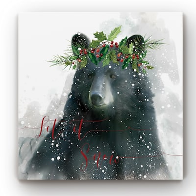 Let It Snow Bear -Gallery Wrapped Canvas