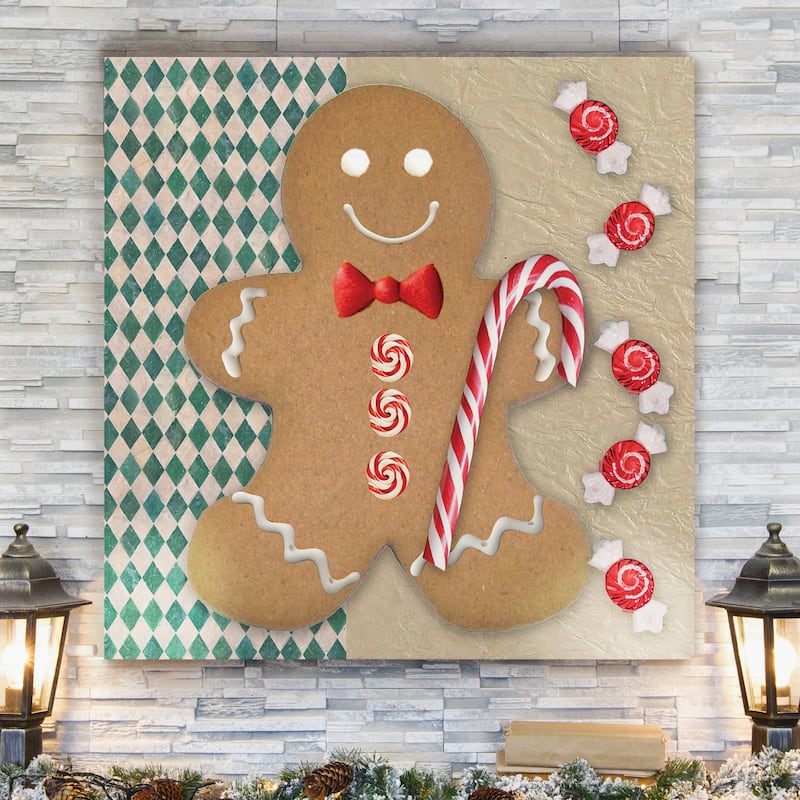 Gingerbread Man -Gallery Wrapped Canvas