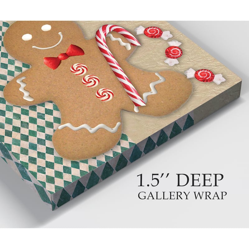 Gingerbread Man -Gallery Wrapped Canvas