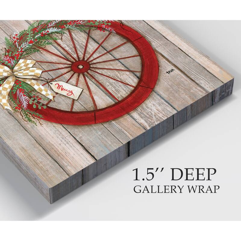 Christmas Wheel -Gallery Wrapped Canvas