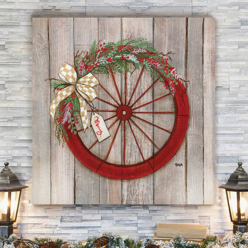 Christmas Wheel -Gallery Wrapped Canvas