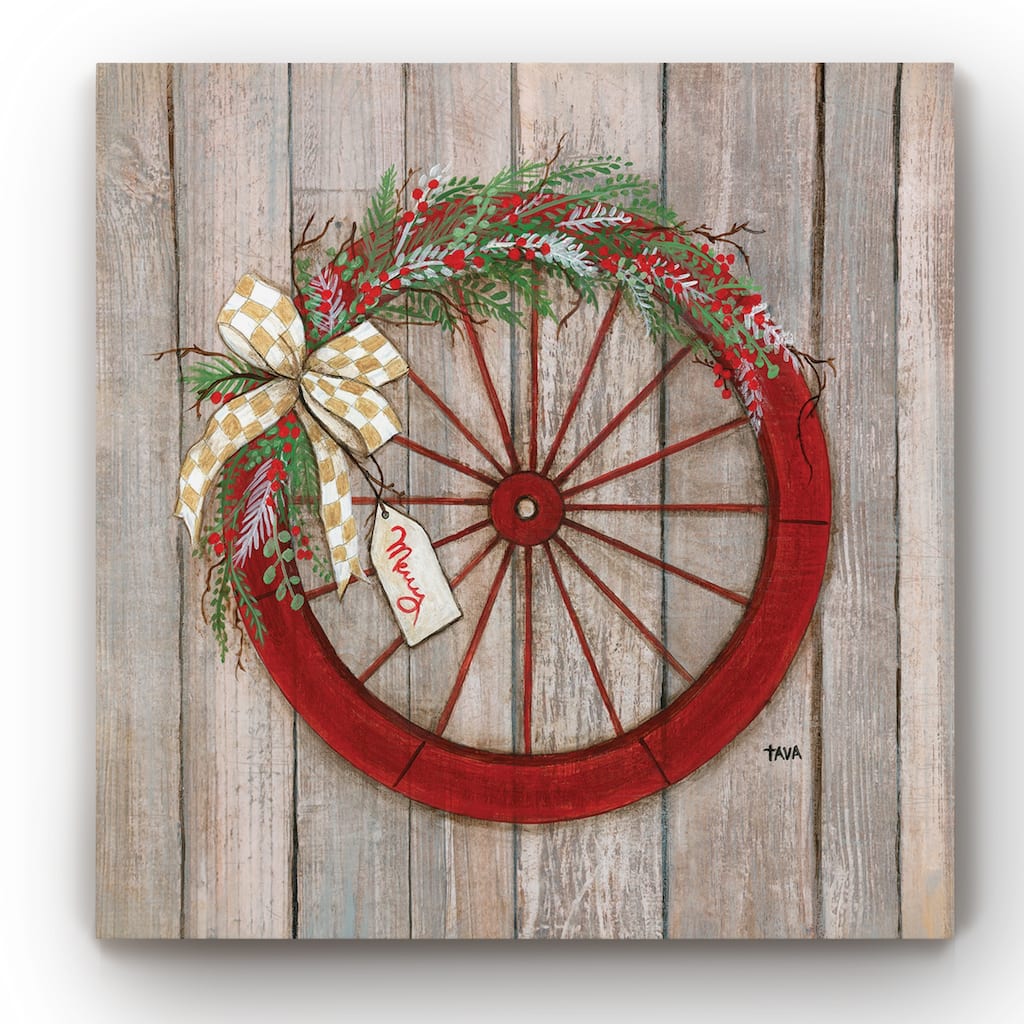 Christmas Wheel -Gallery Wrapped Canvas