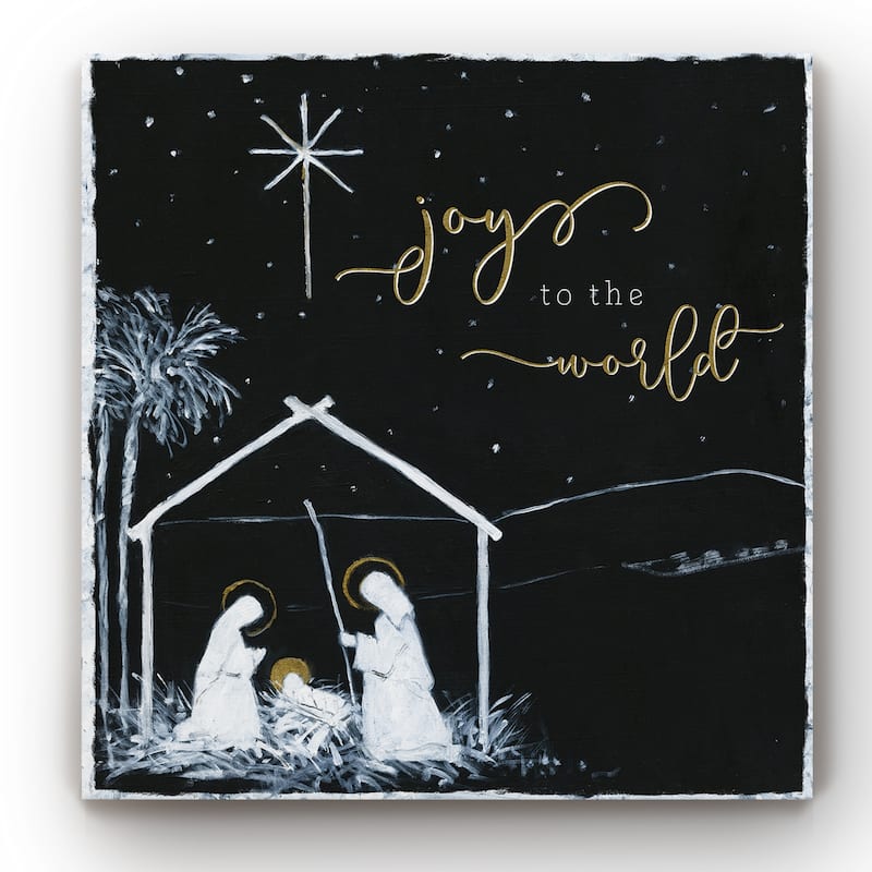 Joy to the World Nativity -Gallery Wrapped Canvas