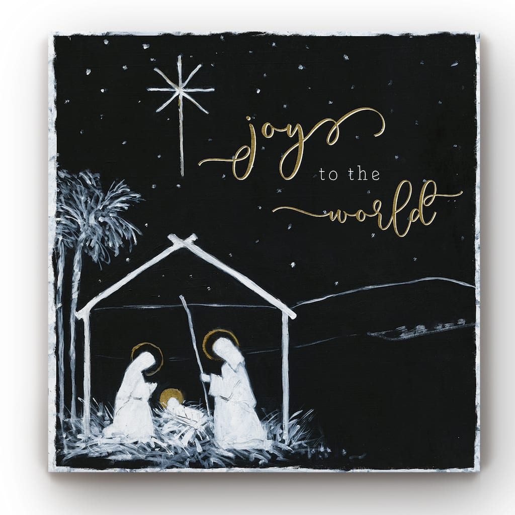 Joy to the World Nativity -Gallery Wrapped Canvas