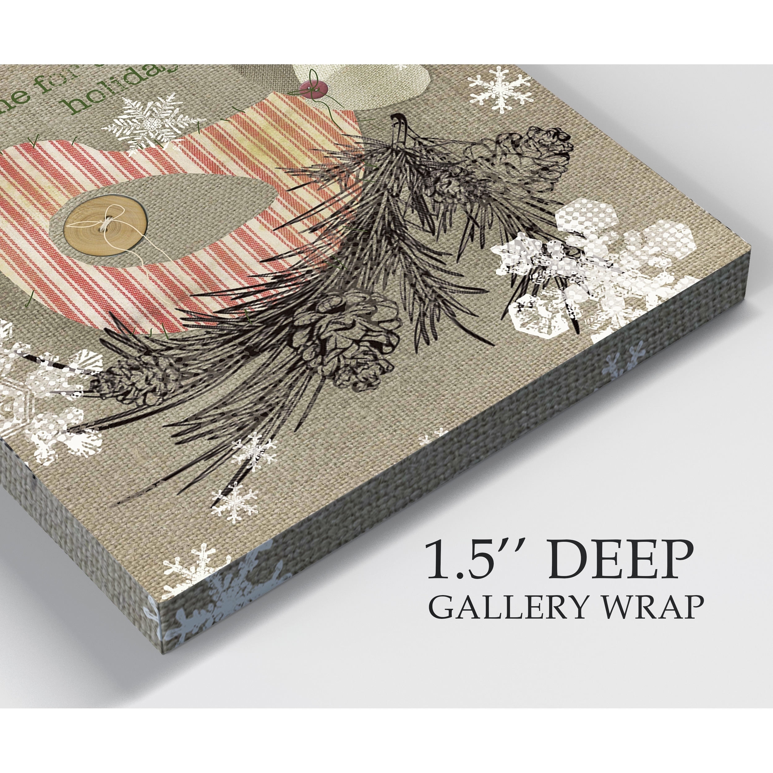 Burlap Bird  -Gallery Wrapped Canvas