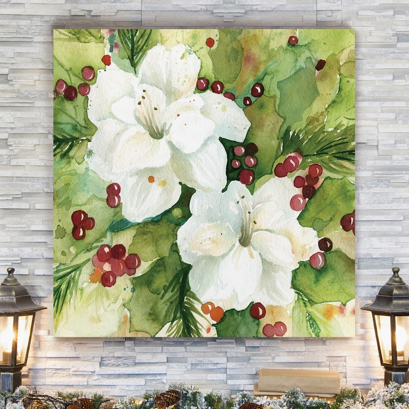 Watercolor Holly -Gallery Wrapped Canvas