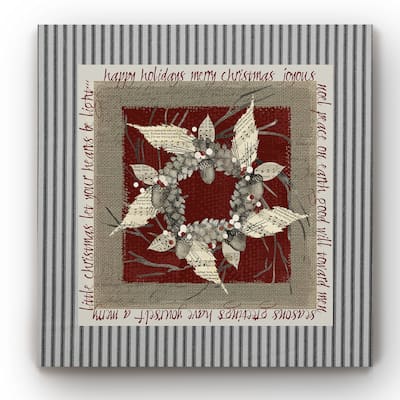 Burlap Wreath -Gallery Wrapped Canvas