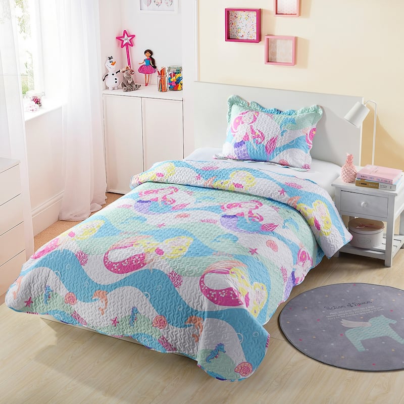 Taylor & Olive Kids Mermaid Bedspread Set - Twin