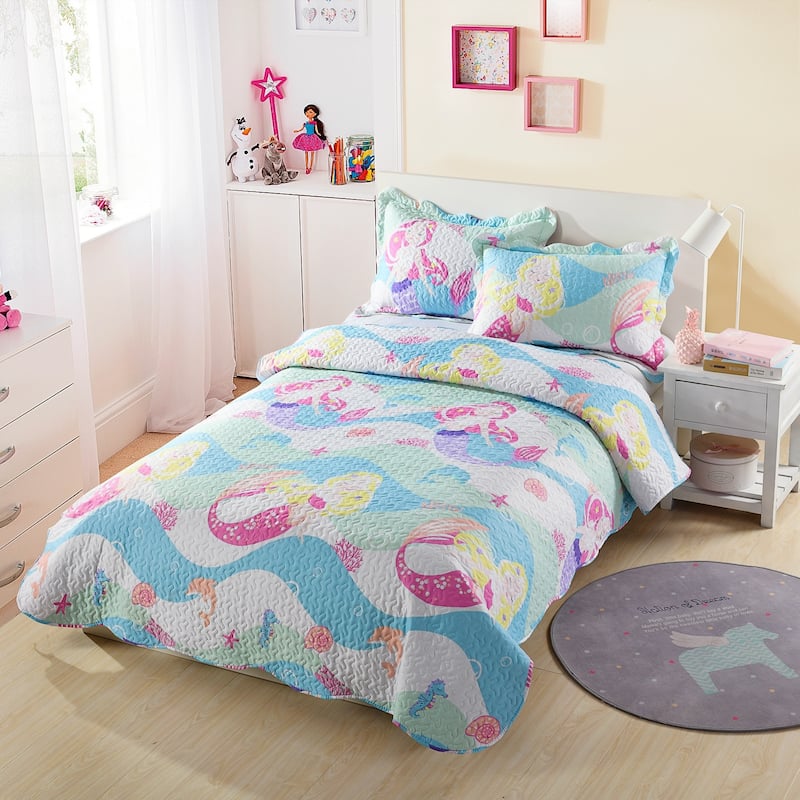 Taylor & Olive Kids Mermaid Bedspread Set - Full - Queen