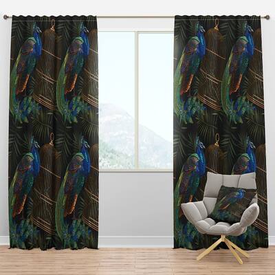 Buy Black 108 Inches Animal Print Curtains Drapes Online At