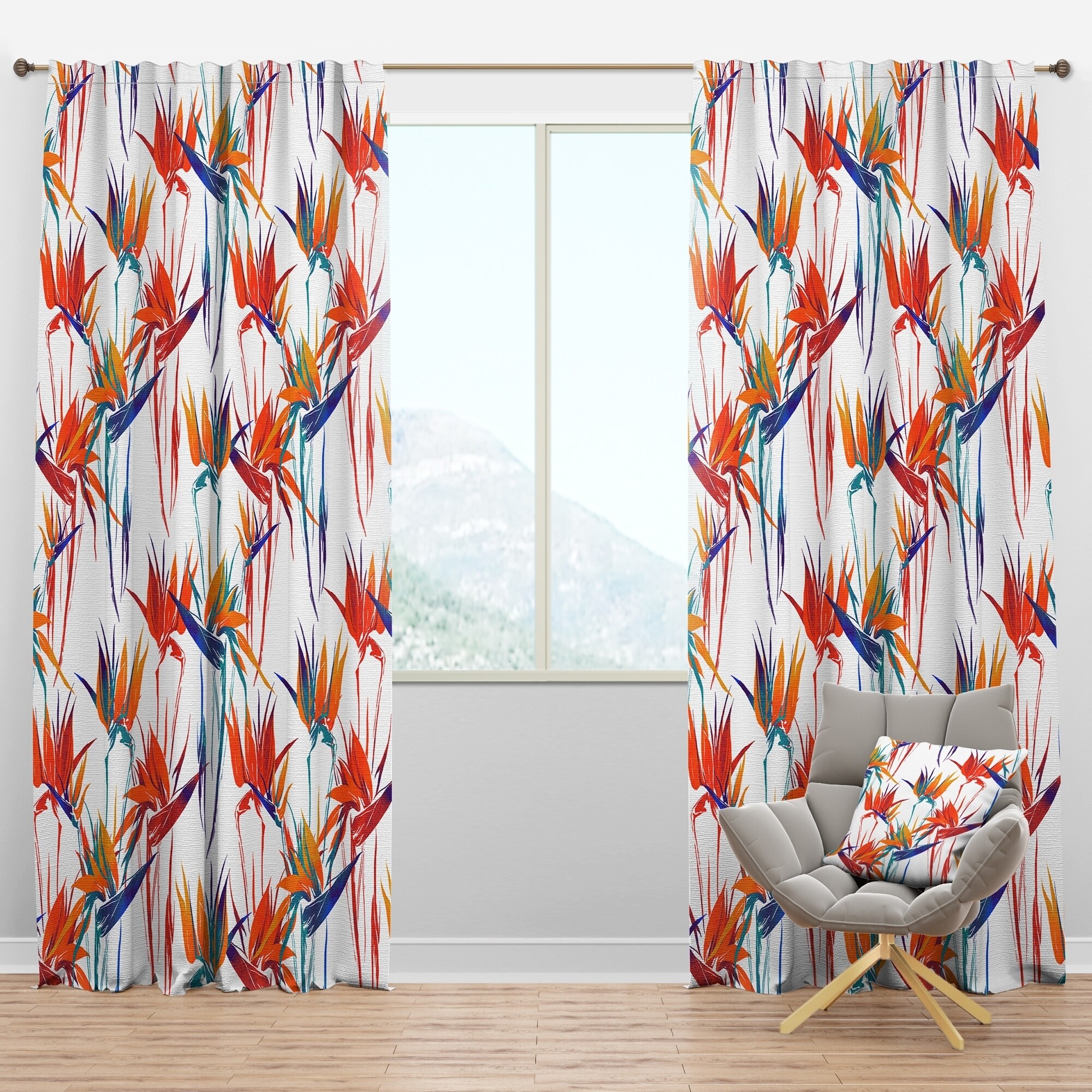 Shop Designart Imprints Strelitzia Flowers Mix Repeat Pattern