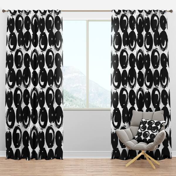 Shop Designart Hand Painted Black Circles On White Modern