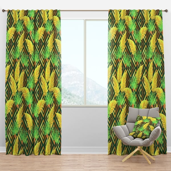 Shop Designart 'Tropical Gold Luxury Pattern II' Mid ...