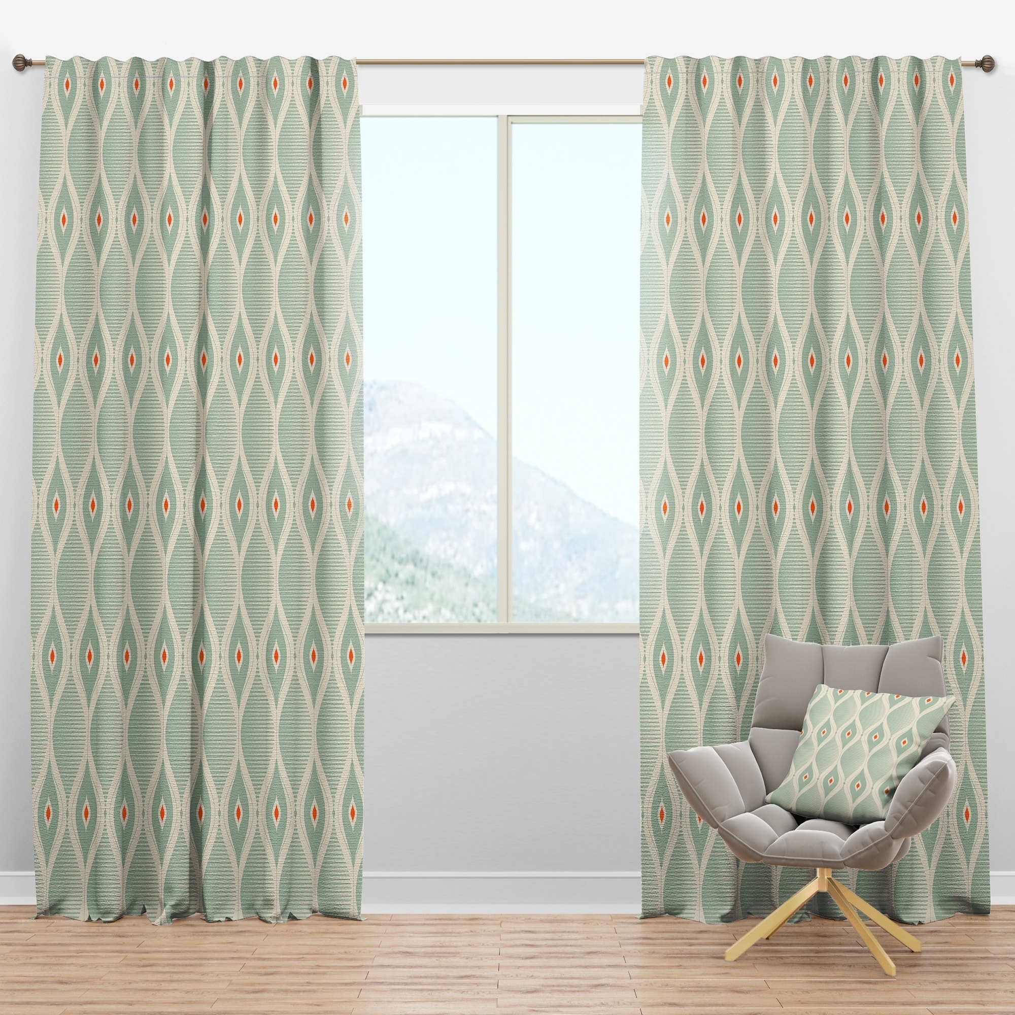 Mid Century Modern Living Room Curtains - Home Design Ideas