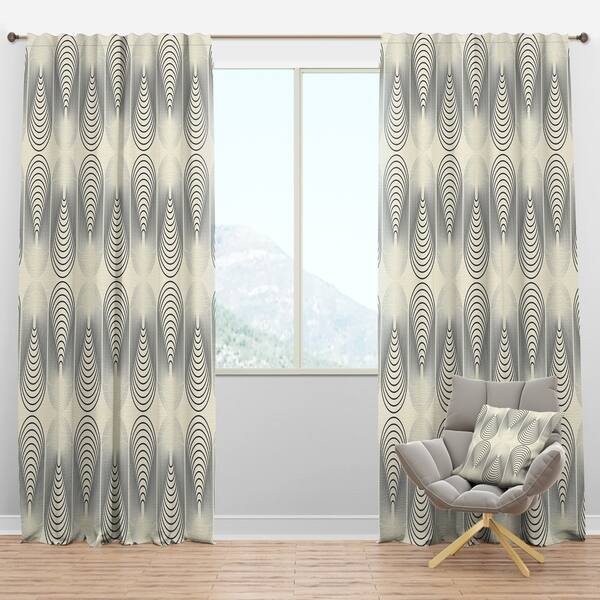 Shop Designart Monochrome Geometric Pattern X Mid Century Modern