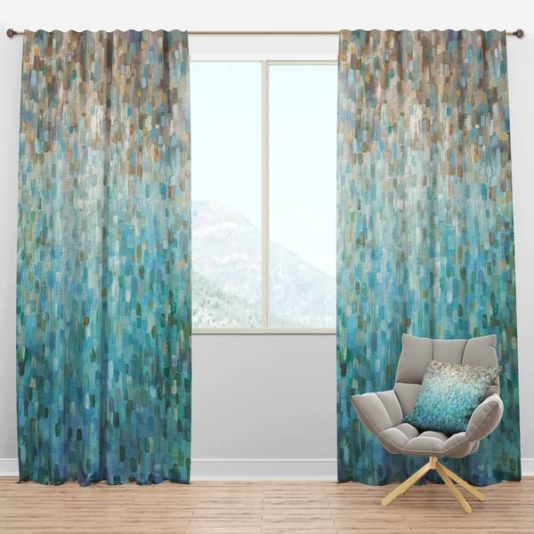 Shop Designart Blocked Abstract Nautical Coastal Curtain