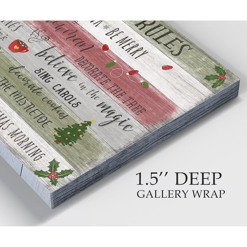 Christmas Rules -Gallery Wrapped Canvas