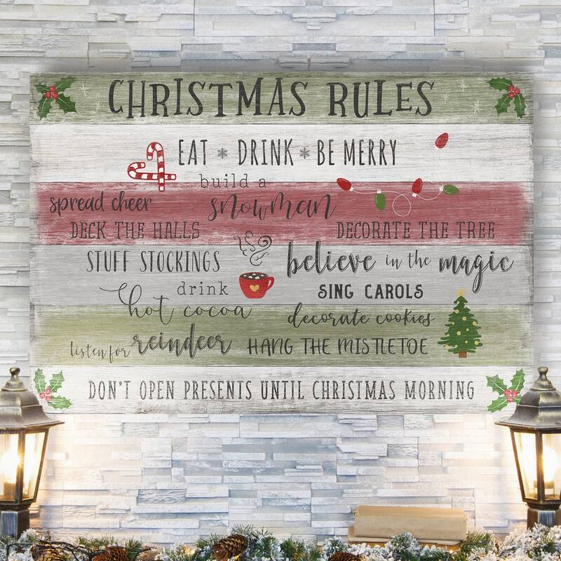 Christmas Rules -Gallery Wrapped Canvas