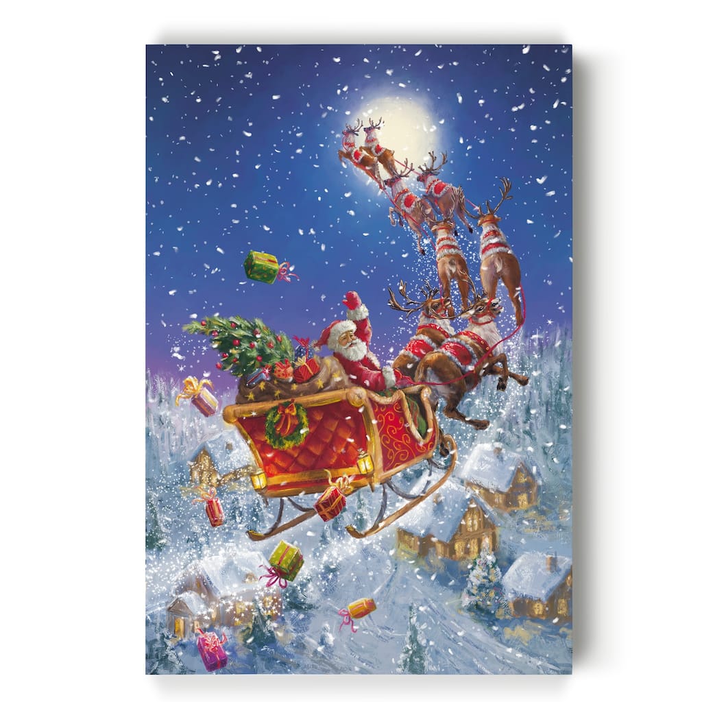 Santa's Sleigh -Gallery Wrapped Canvas