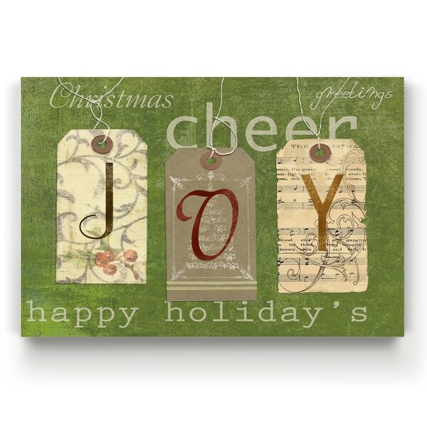 Joy Tags -Gallery Wrapped Canvas