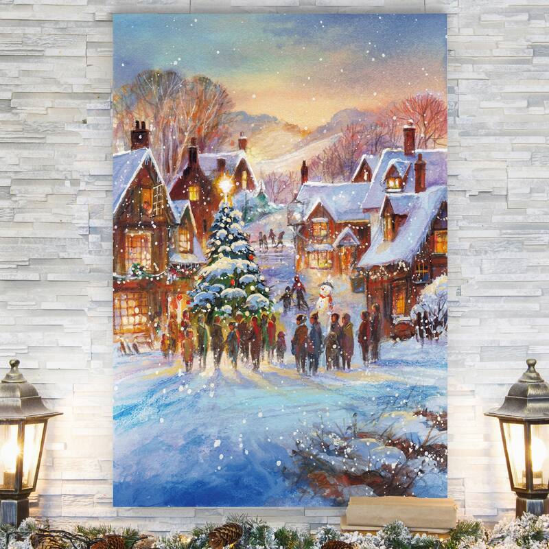 Snow Village -Gallery Wrapped Canvas