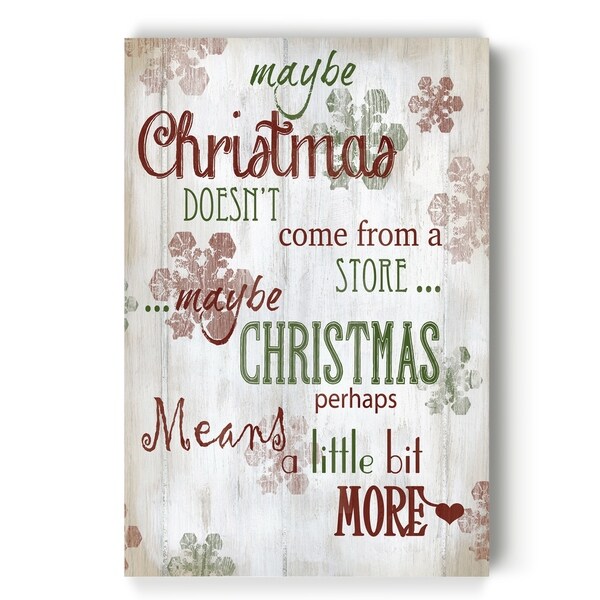 Christmas Means More Type -Gallery Wrapped Canvas