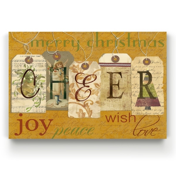 Cheer Tags -Gallery Wrapped Canvas
