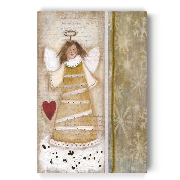 Cloud Angel w/ Heart -Gallery Wrapped Canvas