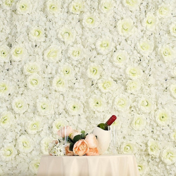 Hydrangea Artificial Fake Flower Wall Panel Bouquet For Wedding Party Backdrop 