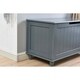 Milton Green Stars Wood Storage Bench - Gray - Thumbnail 3