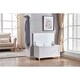Milton Green Stars Wood Storage Bench - White - Thumbnail 0