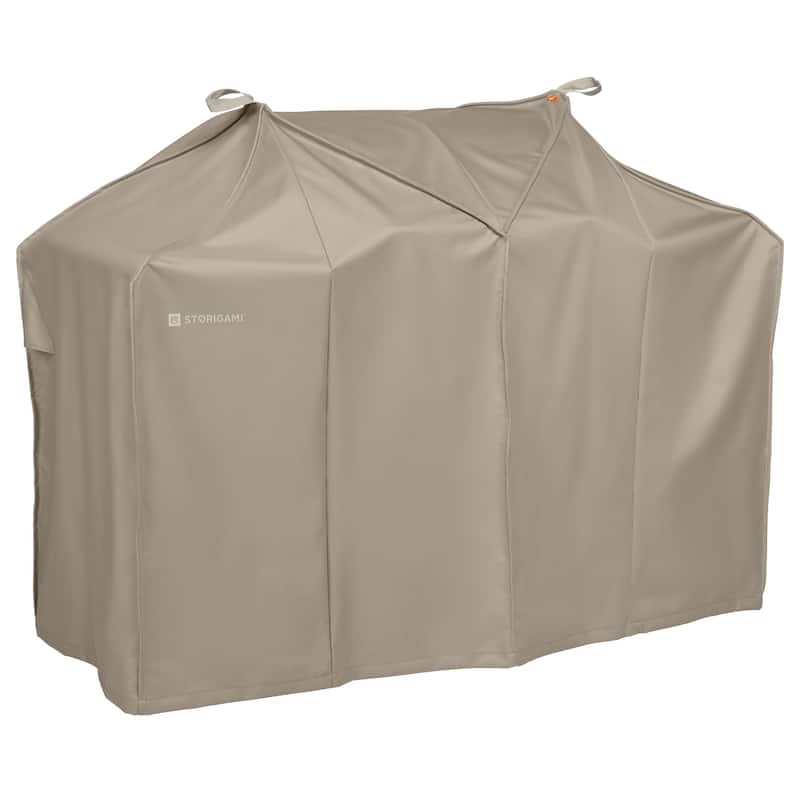 Classic Accessories Storigami Easy Fold Water-Resistant 64 Inch BBQ Grill Cover, Charcoal Black