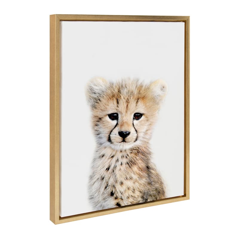 Kate and Laurel Sylvie Cheetah Framed Canvas By Amy Peterson