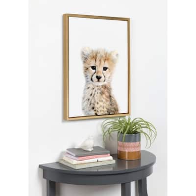 Kate and Laurel Sylvie Cheetah Framed Canvas By Amy Peterson