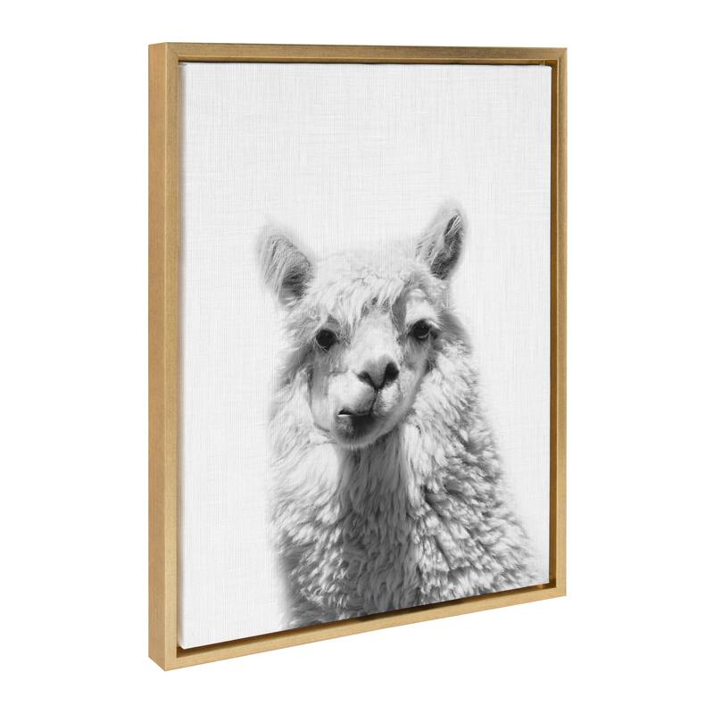 Kate and Laurel Sylvie Animal Portrait Framed Canvas By Simon Te Tai