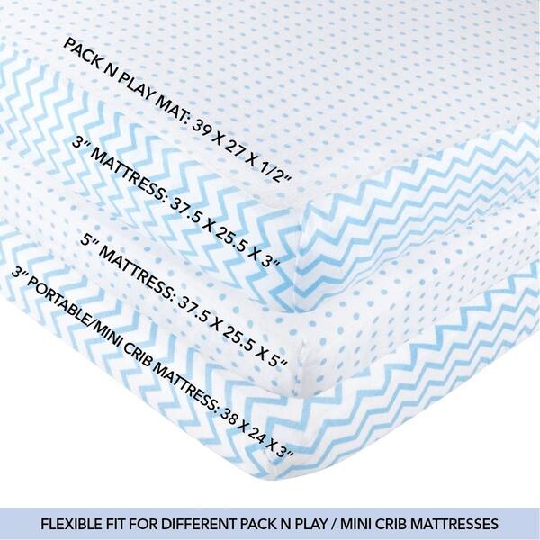 Shop Pack N Play Crib Sheet Set Jersey Cotton 2 Pack Light Blue