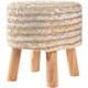 preview thumbnail 20 of 19, Livabliss Baeley Hand Crafted Bohemian Jute and Wood Foot Stool