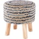 preview thumbnail 1 of 19, Livabliss Baeley Hand Crafted Bohemian Jute and Wood Foot Stool Denim