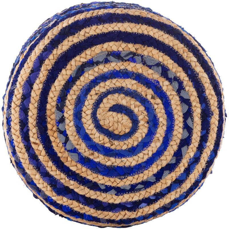 Livabliss Baeley Hand Crafted Bohemian Jute and Wood Foot Stool