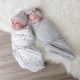 preview thumbnail 5 of 3, Adjustable Swaddle Small Grey Stars + Solid Grey 0-3 Months - N/A