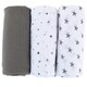 preview thumbnail 2 of 3, Cotton Muslin Swaddle Blanket 3 Pack-Star Print - N/A