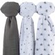 preview thumbnail 1 of 3, Cotton Muslin Swaddle Blanket 3 Pack-Star Print - N/A