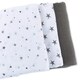 preview thumbnail 3 of 3, Cotton Muslin Swaddle Blanket 3 Pack-Star Print - N/A