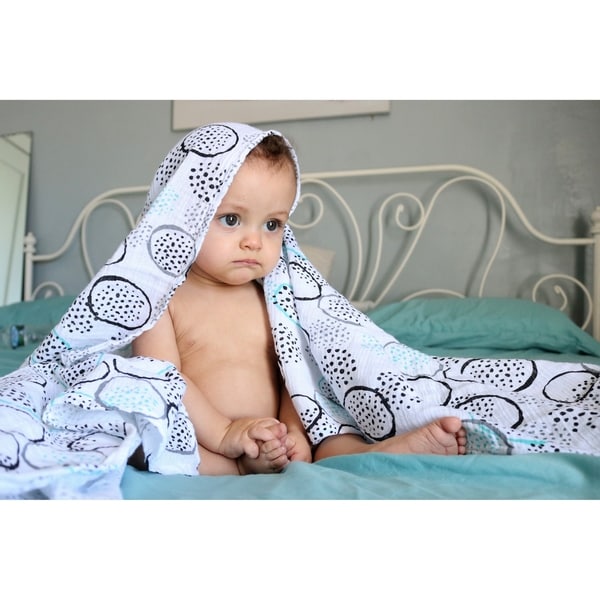 black muslin swaddle