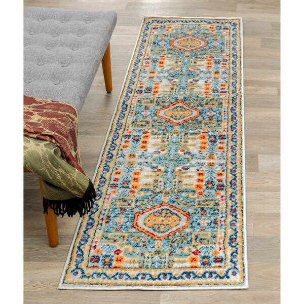 Porch & Den Tanasbourne Geometric Medallion Area Rug Bed Bath