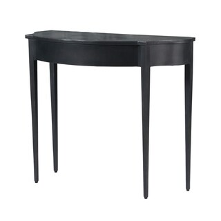 Rustic Black Demi Lune Console Table