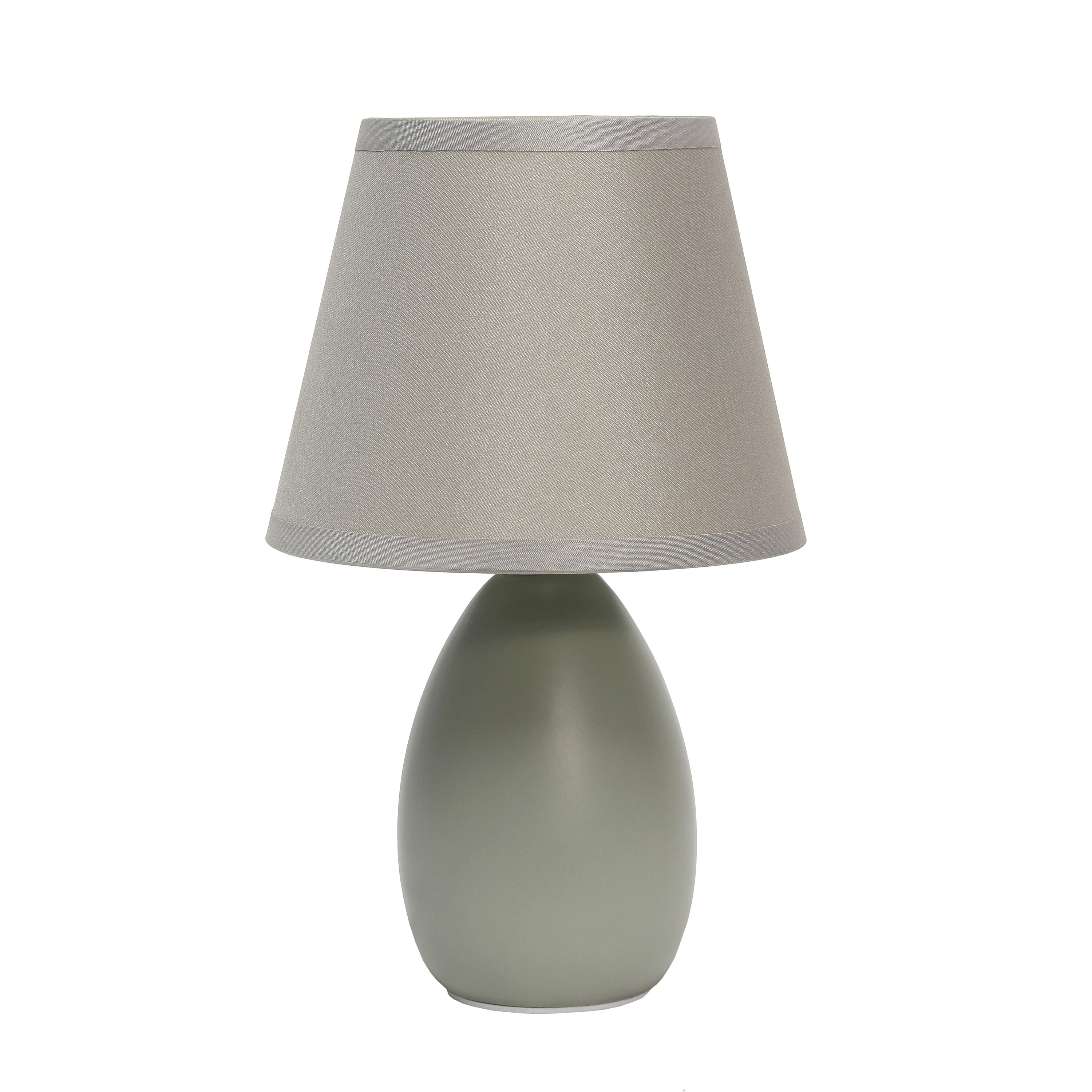 Simple Designs Mini Egg Oval Ceramic Table Lamp Gray On Mini Egg Oval Ceramic Table Lamp