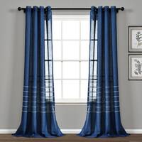 Buy Navy Sheer Curtains Drapes Online At Overstock Our Best Window Treatments Deals