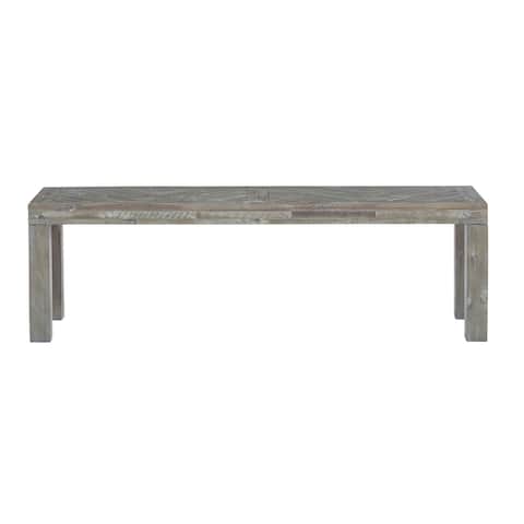 The Gray Barn Morning Star Solid Wood Dining Bench in Rustic Latte