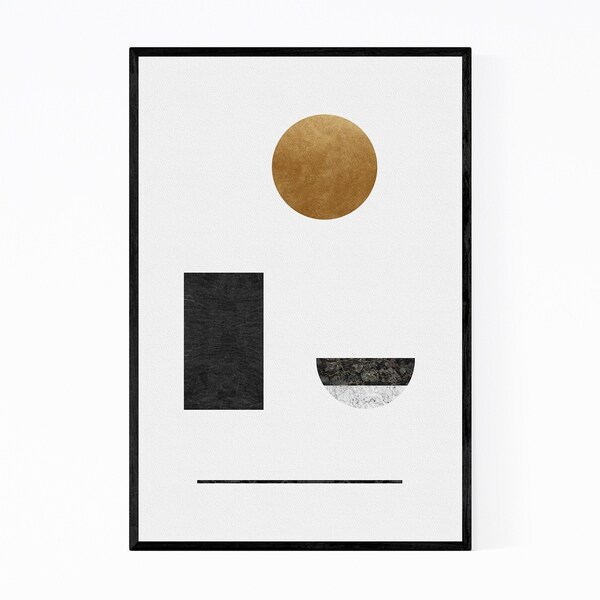 Noir Gallery Abstract Geometric Collage Framed Art Print